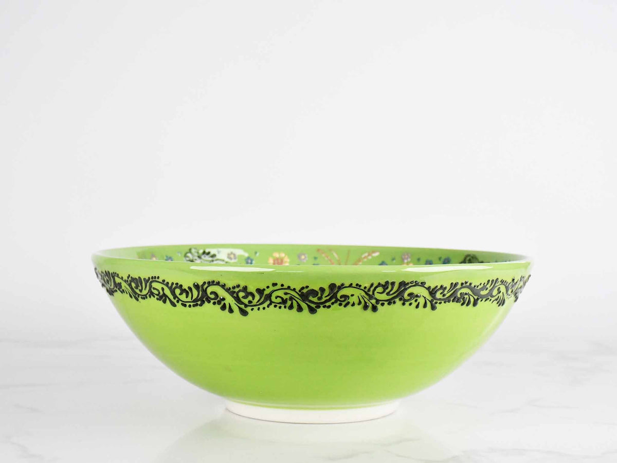 30 cm Turkish Bowl Dantel Collection Light Green Design 4 Ceramic Sydney Grand Bazaar 