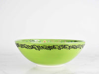 30 cm Turkish Bowl Dantel Collection Light Green Design 4 Ceramic Sydney Grand Bazaar 