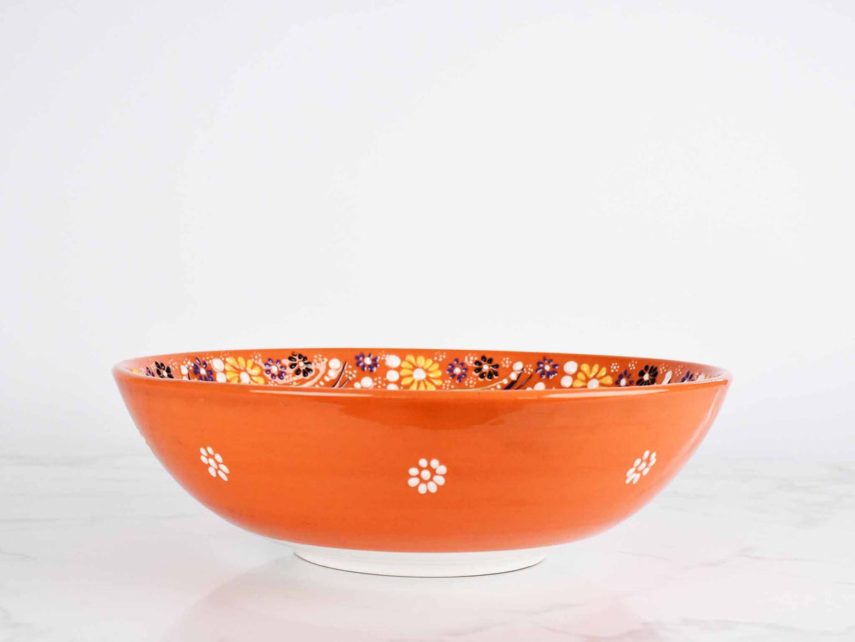30 cm Turkish Bowl Dantel Collection Orange Design 1 Ceramic Sydney Grand Bazaar 