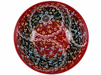 30 cm Turkish Bowl Dantel Collection Red Black Design 2 Ceramic Sydney Grand Bazaar 