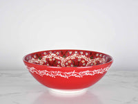 30 cm Turkish Bowl Dantel Collection Red Design 1 Ceramic Sydney Grand Bazaar 