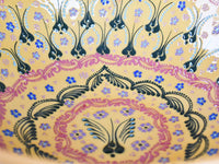 30 cm Turkish Bowl Dantel Collection Yellow Design 2 Ceramic Sydney Grand Bazaar 