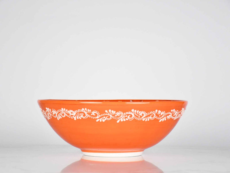 30 cm Turkish Bowl Dantel Orange Ceramic Sydney Grand Bazaar 