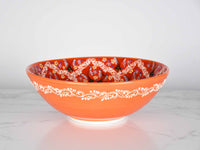 30 cm Turkish Bowl Dantel Orange Ceramic Sydney Grand Bazaar 
