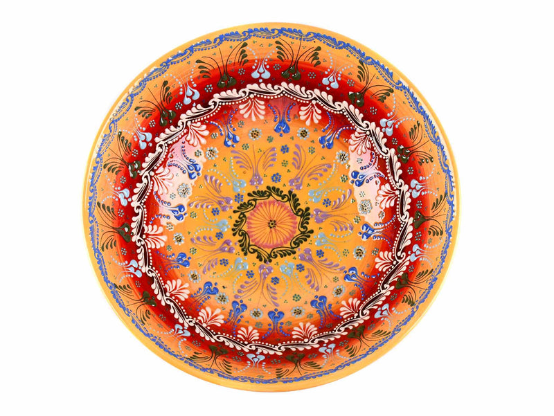 30 cm Turkish Bowl Dantel Yellow Red Ceramic Sydney Grand Bazaar 
