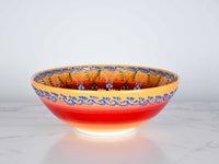 30 cm Turkish Bowl Dantel Yellow Red Ceramic Sydney Grand Bazaar 