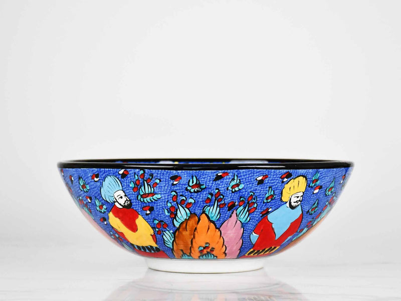 30 cm Turkish Bowl Ottoman Miniature Blue 2 Ceramic Sydney Grand Bazaar 