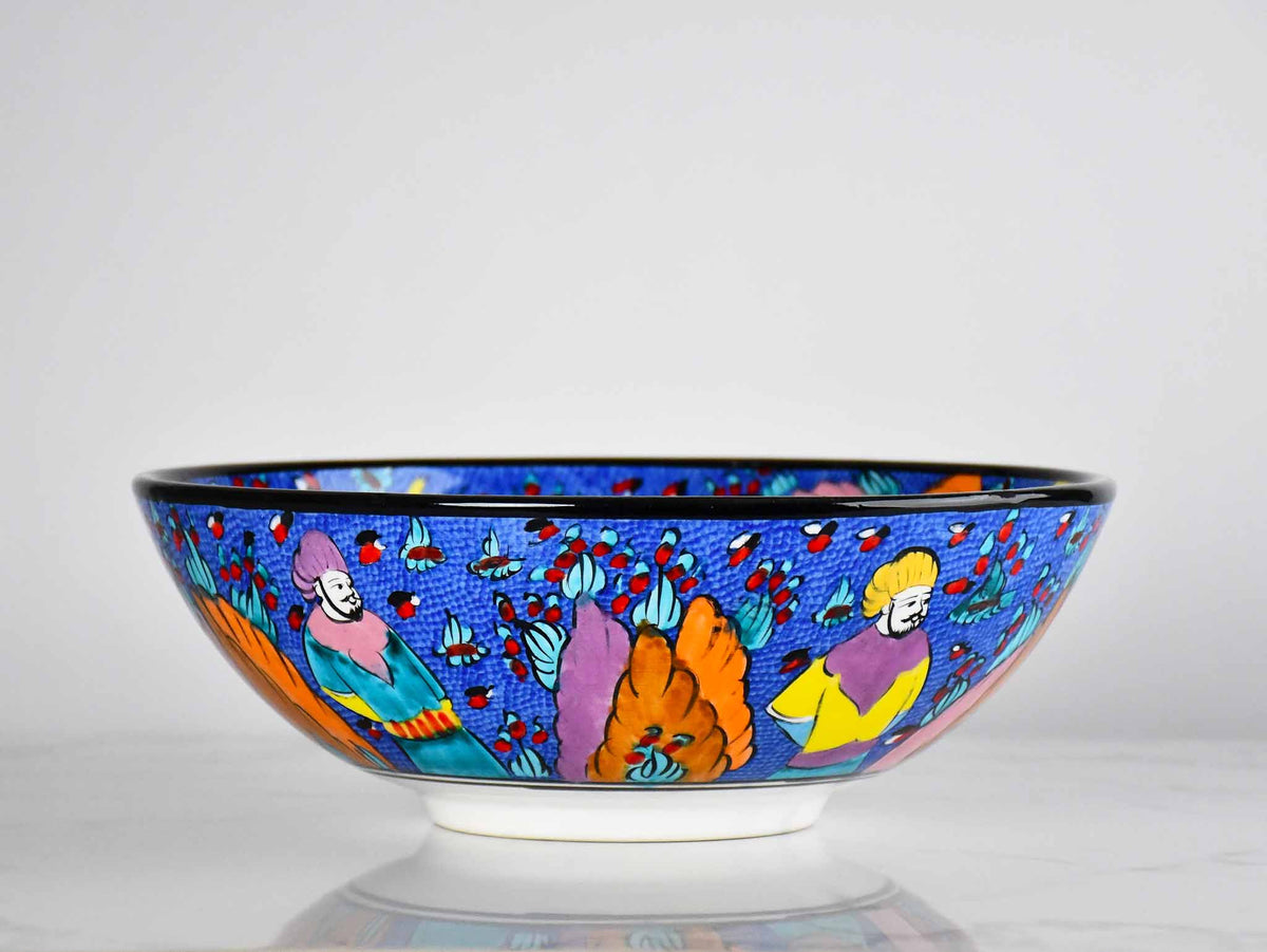 30 cm Turkish Bowl Ottoman Miniature Blue Ceramic Sydney Grand Bazaar 