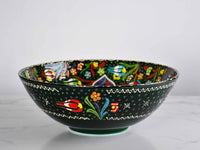 30 cm Turkish Bowls Flower Collection Green Design 1 Ceramic Sydney Grand Bazaar 