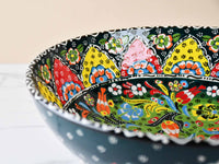 30 cm Turkish Bowls Flower Collection Green Design 8 Ceramic Sydney Grand Bazaar 