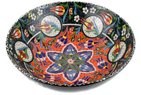30 cm Turkish Bowls Flower Green Orange Ceramic Sydney Grand Bazaar 