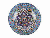 30 cm Turkish Bowls Flower Light Blue Design 3 Ceramic Sydney Grand Bazaar 