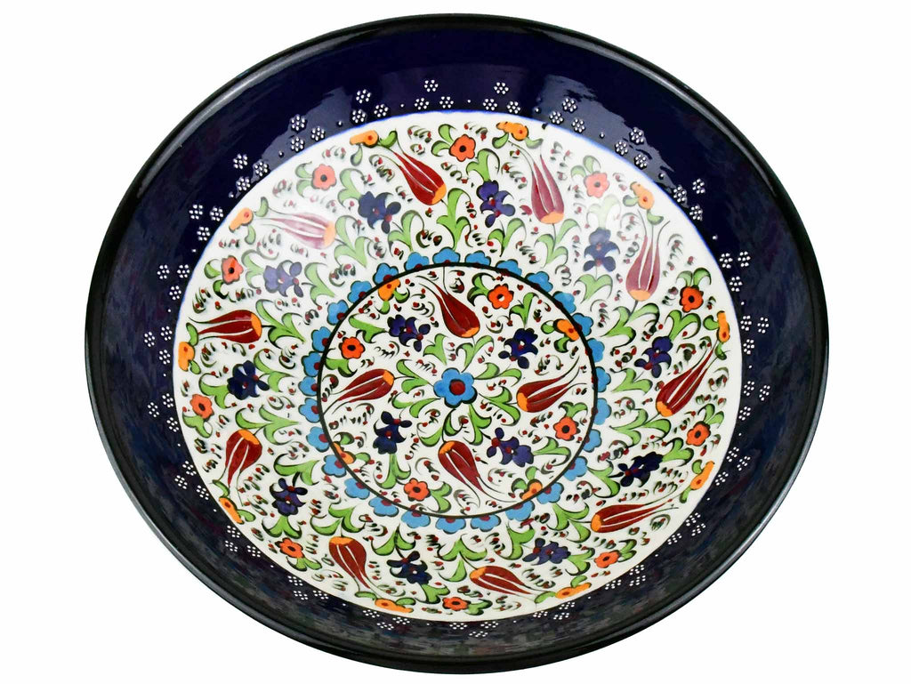 30 cm Turkish Bowls Millennium Collection Blue Design 3 Ceramic Sydney Grand Bazaar 