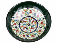 30 cm Turkish Bowls Millennium Collection Dark Green Design 2 Ceramic Sydney Grand Bazaar 