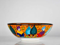 30 cm Turkish Bowls Ottoman Miniature Orange Ceramic Sydney Grand Bazaar 