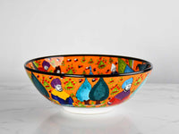 30 cm Turkish Bowls Ottoman Miniature Orange Ceramic Sydney Grand Bazaar 