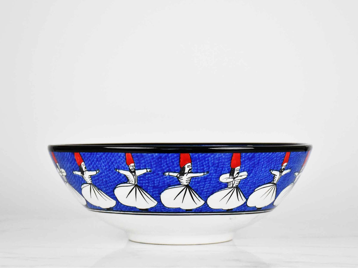 30 cm Turkish Ceramic Bowl Whirling Dervish Blue Ceramic Sydney Grand Bazaar 