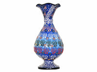 30 cm Turkish Ceramic Vase Dantel Blue Ceramic Sydney Grand Bazaar 