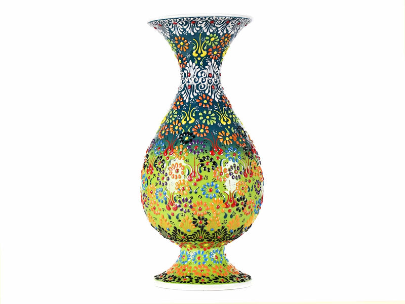 30 cm Turkish Ceramic Vase Dantel Green Ceramic Sydney Grand Bazaar 