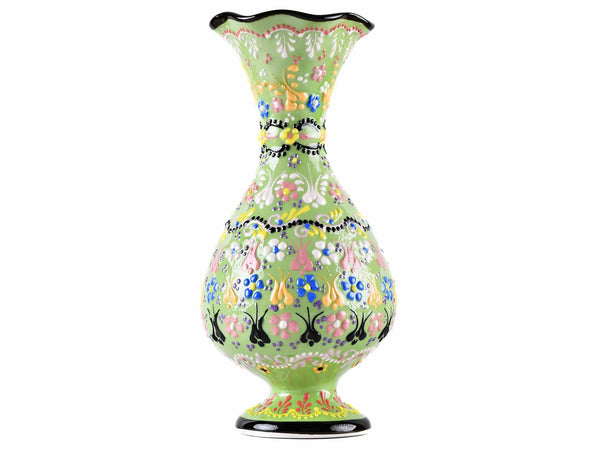 30 cm Turkish Ceramic Vase Dantel Light Green Ceramic Sydney Grand Bazaar 