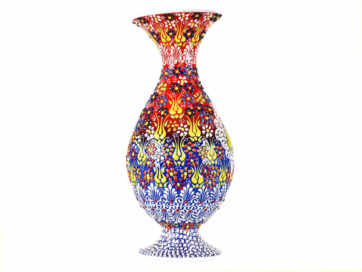 30 cm Turkish Ceramic Vase Dantel Red Blue Ceramic Sydney Grand Bazaar 