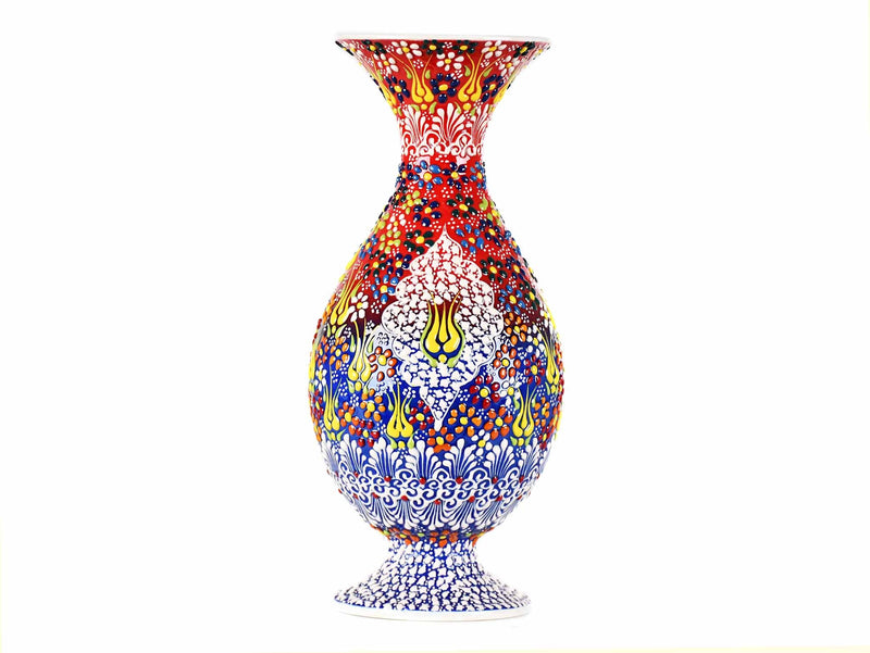 30 cm Turkish Ceramic Vase Dantel Red Blue Ceramic Sydney Grand Bazaar 