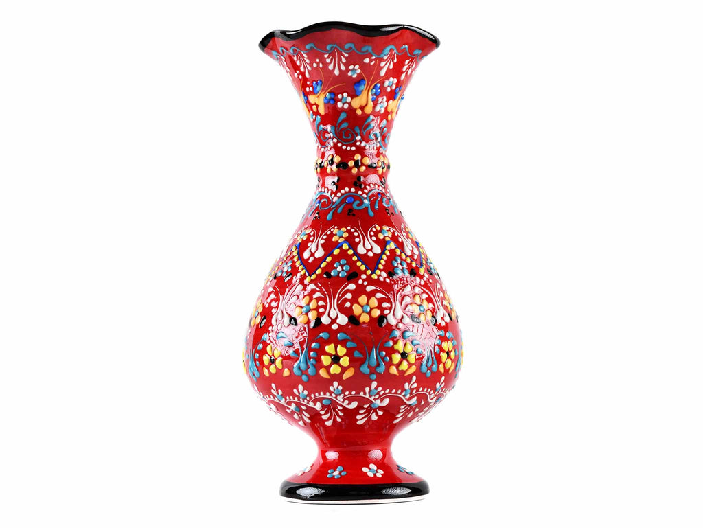 30 cm Turkish Ceramic Vase Dantel Red Design 1 Ceramic Sydney Grand Bazaar 