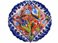 30 cm Turkish Plate Daisy Shaped Flower Collection Blue Ceramic Sydney Grand Bazaar 2 