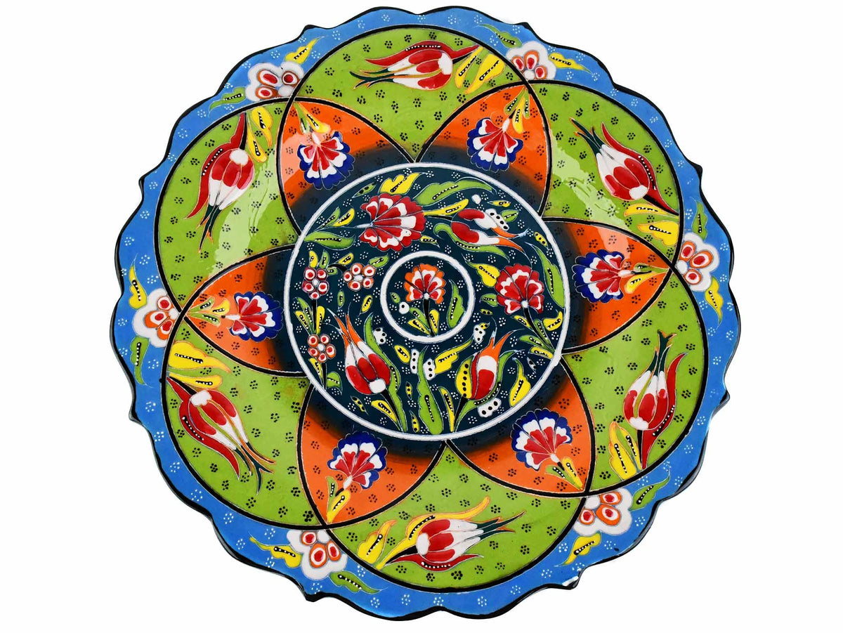 30 cm Turkish Plate Daisy Shaped Flower Collection Light Blue Ceramic Sydney Grand Bazaar 5 