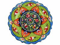 30 cm Turkish Plate Daisy Shaped Flower Collection Light Blue Ceramic Sydney Grand Bazaar 5 