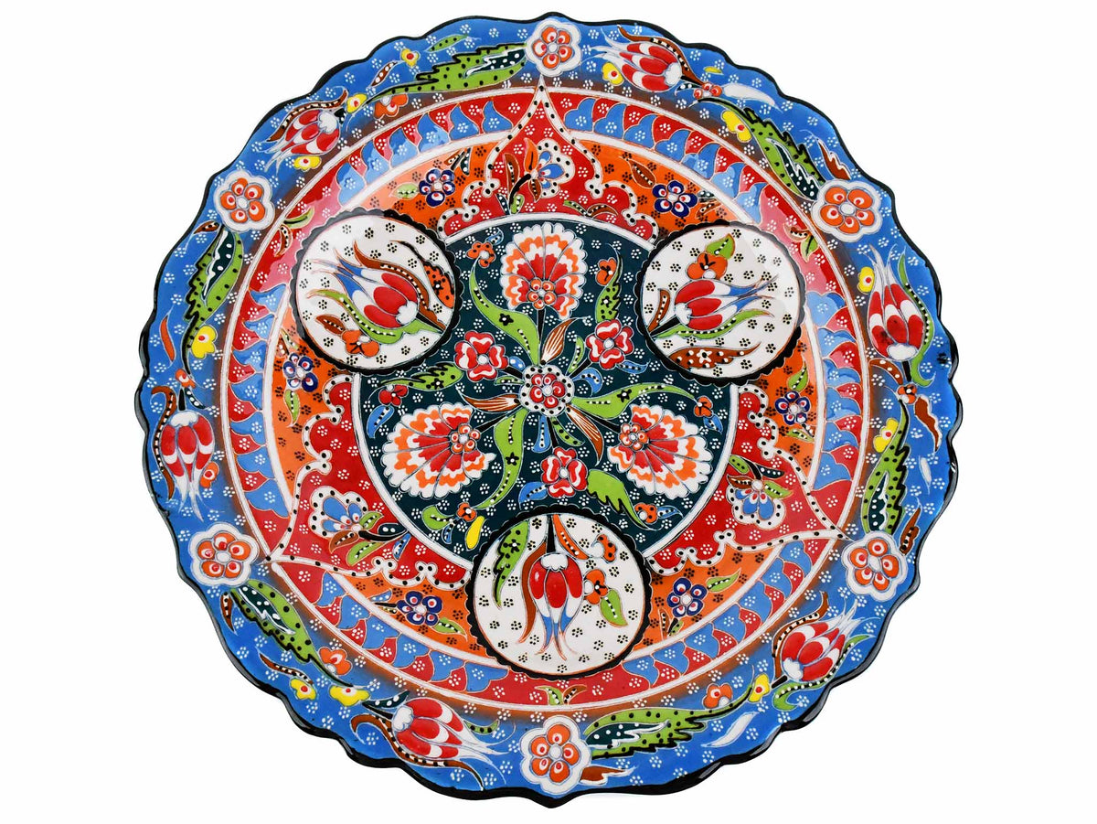 30 cm Turkish Plate Daisy Shaped Flower Collection Light Blue Ceramic Sydney Grand Bazaar 2 