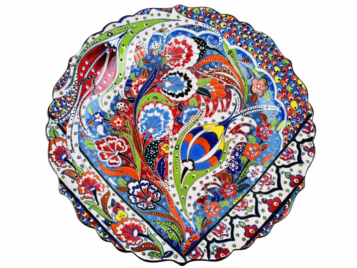 30 cm Turkish Plate Daisy Shaped Flower Collection Light Blue Ceramic Sydney Grand Bazaar 4 