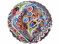 30 cm Turkish Plate Daisy Shaped Flower Collection Light Blue Ceramic Sydney Grand Bazaar 4 