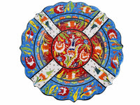 30 cm Turkish Plate Daisy Shaped Flower Collection Light Blue Ceramic Sydney Grand Bazaar 3 