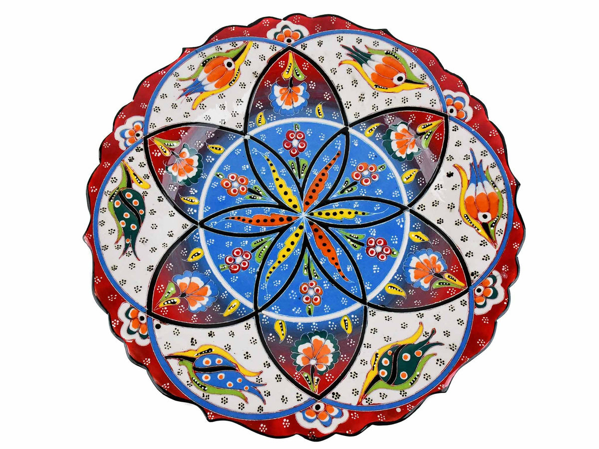 30 cm Turkish Plate Daisy Shaped Flower Collection Red Ceramic Sydney Grand Bazaar 5 