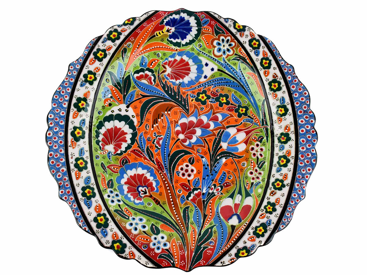 30 cm Turkish Plate Daisy Shaped Flower Collection Red Ceramic Sydney Grand Bazaar 7 
