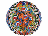 30 cm Turkish Plate Daisy Shaped Flower Collection Red Ceramic Sydney Grand Bazaar 7 