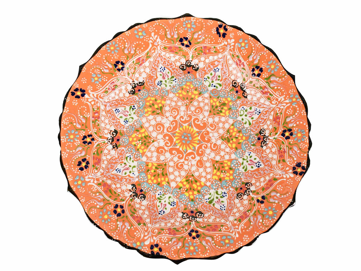 30 cm Turkish Plate Dantel Nimet Collection Orange Ceramic Sydney Grand Bazaar 4 
