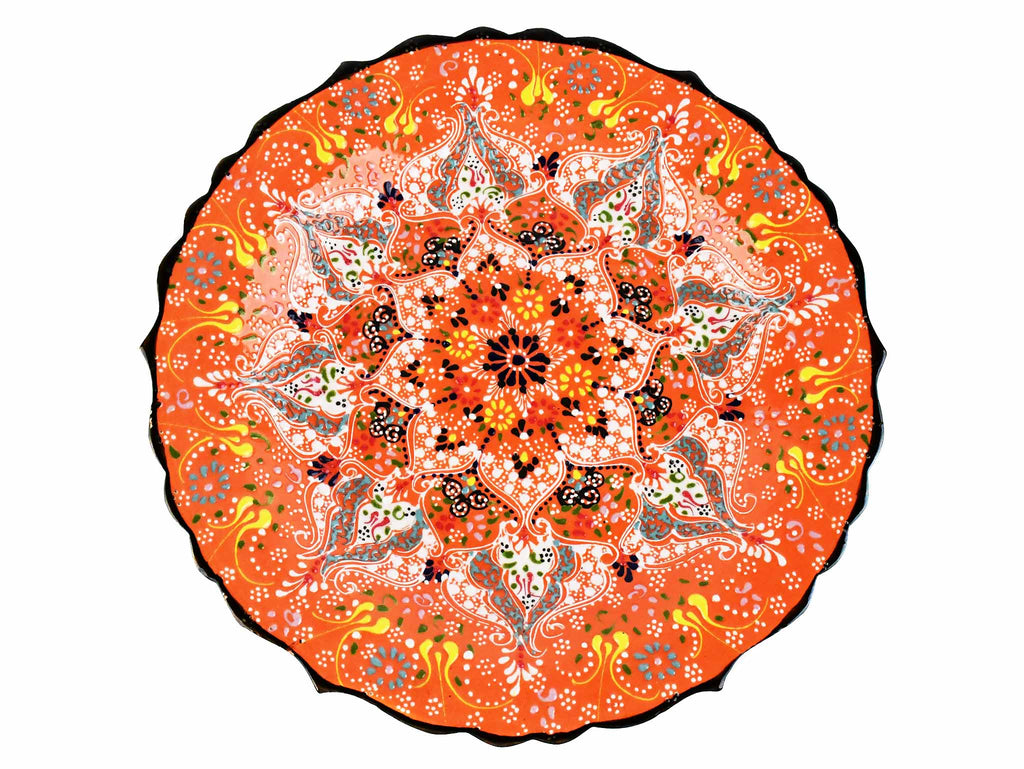 30 cm Turkish Plate Dantel Nimet Collection Orange Ceramic Sydney Grand Bazaar 2 