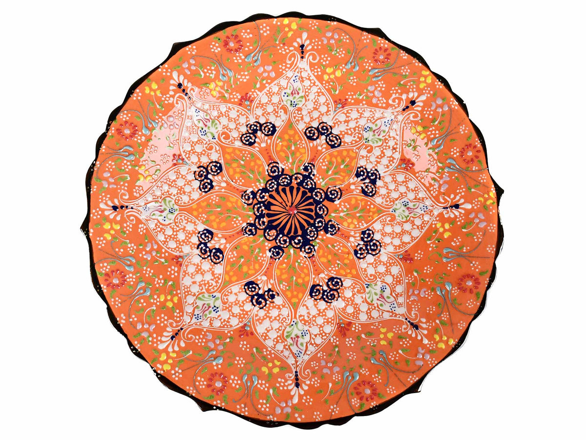 30 cm Turkish Plate Dantel Nimet Collection Orange Ceramic Sydney Grand Bazaar 3 