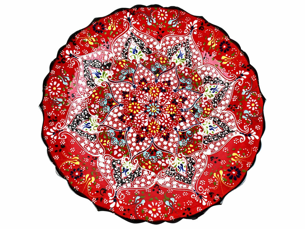 30 cm Turkish Plate Dantel Nimet Collection Red Ceramic Sydney Grand Bazaar 1 