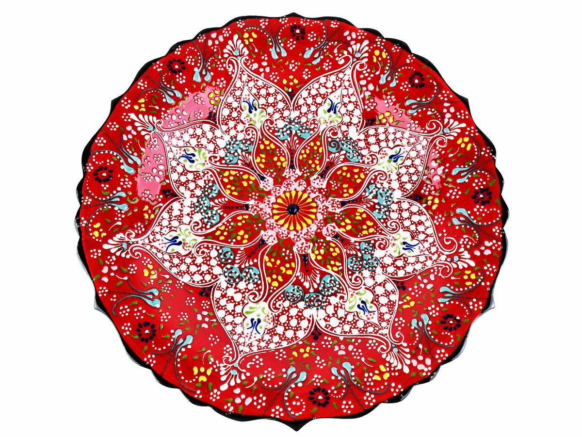 30 cm Turkish Plate Dantel Nimet Collection Red Ceramic Sydney Grand Bazaar 2 