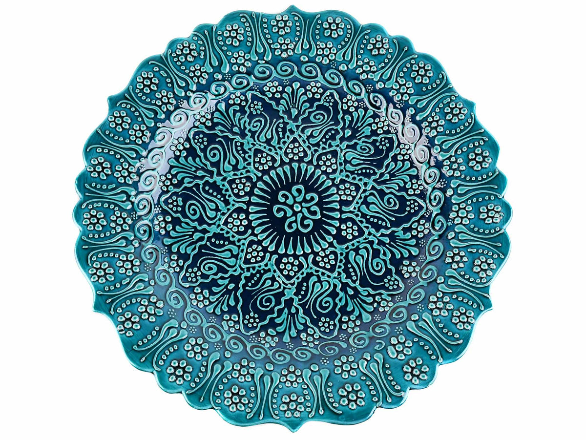 30 cm Turkish Plate Firuze Collection Turquoise Green Ceramic Sydney Grand Bazaar 4 