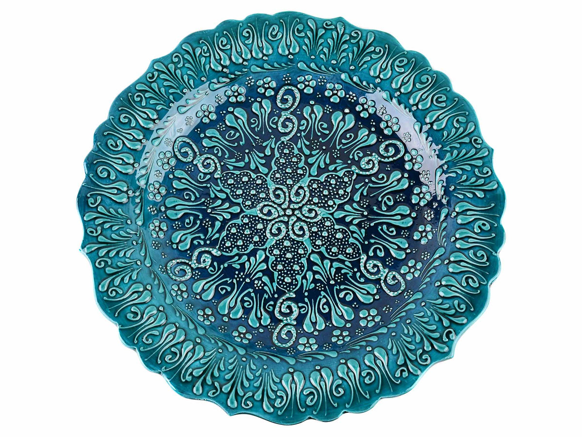 30 cm Turkish Plate Firuze Collection Turquoise Green Ceramic Sydney Grand Bazaar 3 