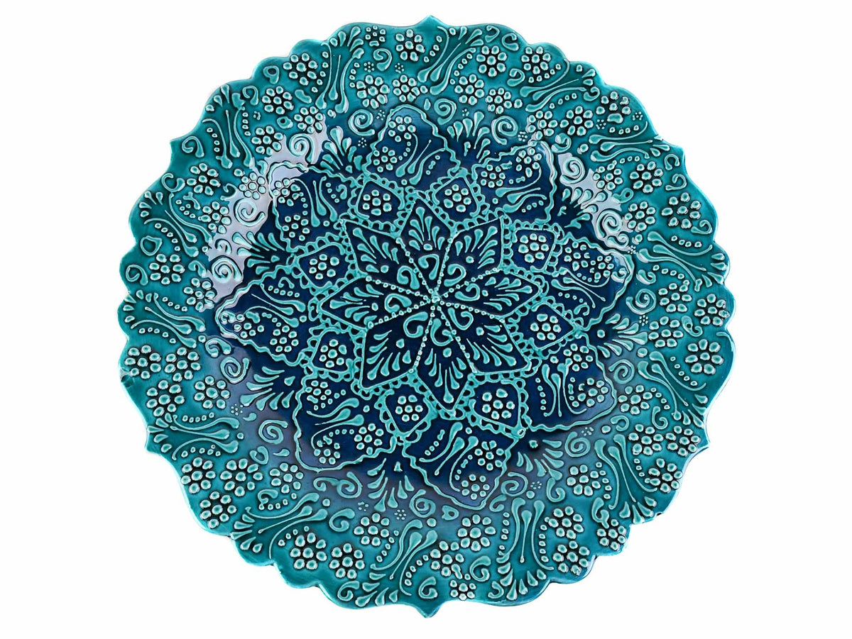 30 cm Turkish Plate Firuze Collection Turquoise Green Ceramic Sydney Grand Bazaar 5 