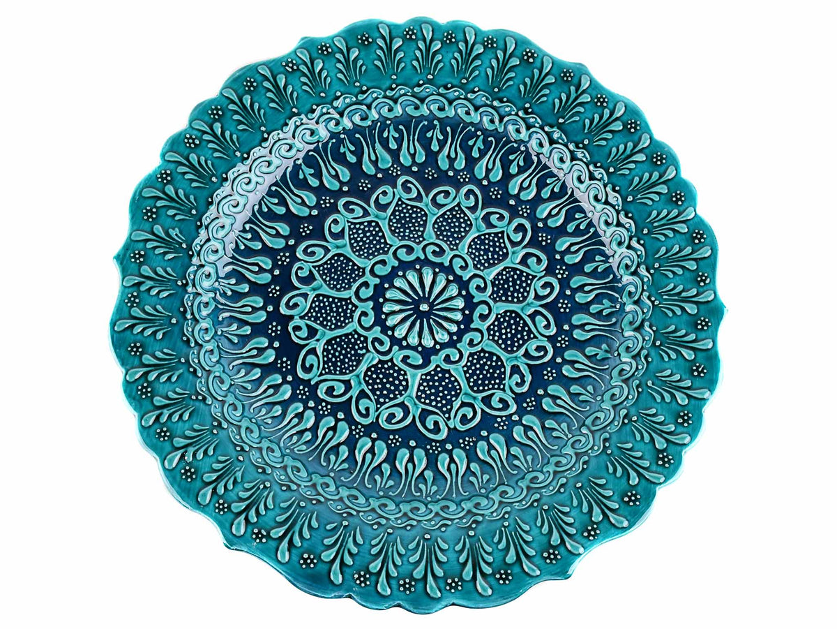 30 cm Turkish Plate Firuze Collection Turquoise Green Ceramic Sydney Grand Bazaar 6 