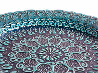30 cm Turkish Plate Firuze Collection Turquoise Green Ceramic Sydney Grand Bazaar 