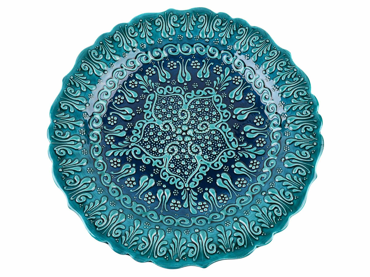 30 cm Turkish Plate Firuze Collection Turquoise Green Ceramic Sydney Grand Bazaar 1 