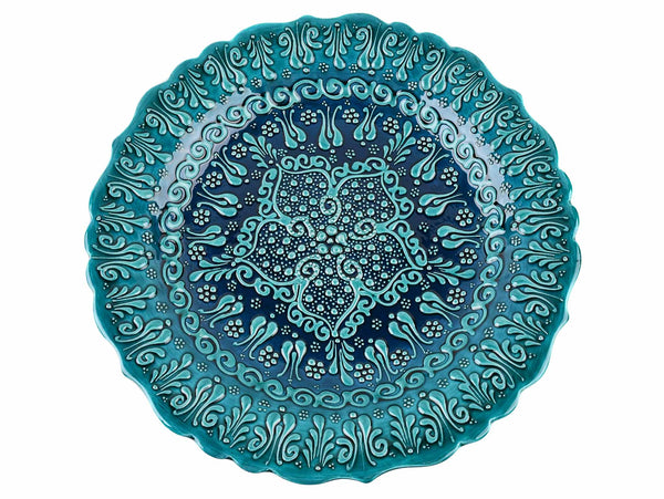 30 cm Turkish Plate Firuze Collection Turquoise Green Ceramic Sydney Grand Bazaar 1 