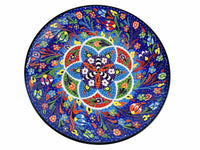 30 cm Turkish Plate Flower Collection Blue Ceramic Sydney Grand Bazaar 6 